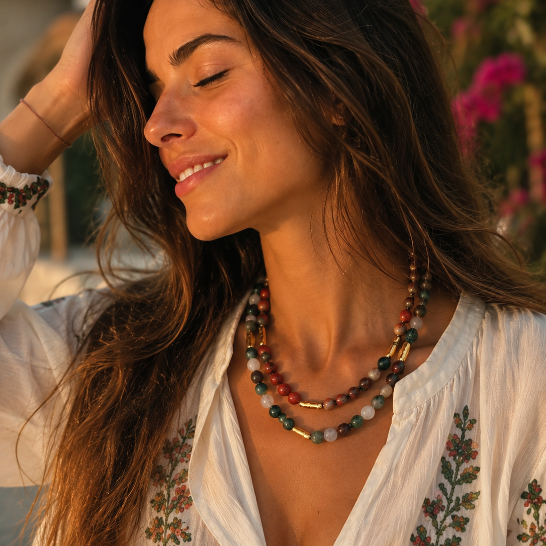 Collar de piedras | SKYE Rowan | Cornalina | La Veleza