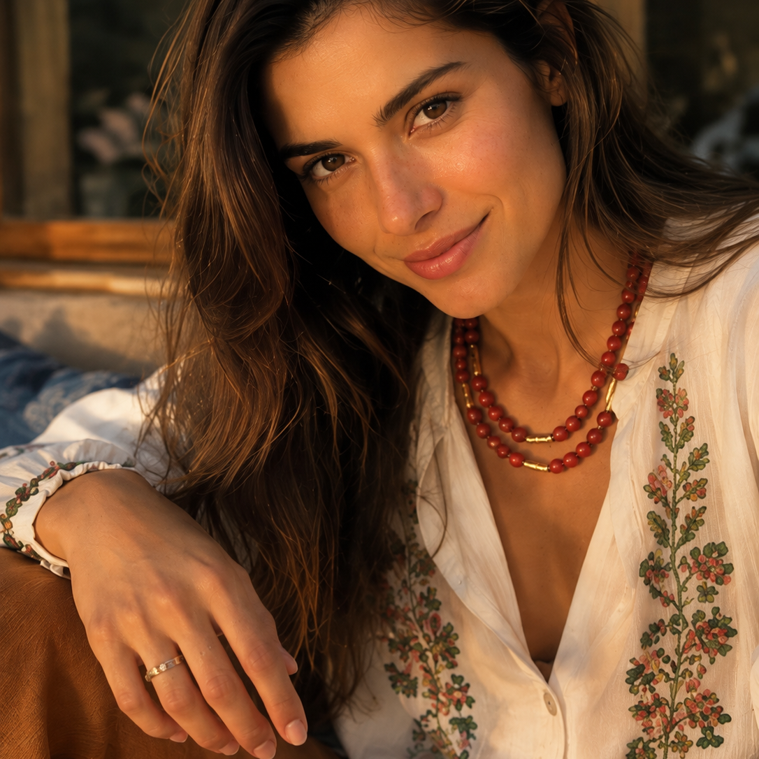 Collar de Piedras Naturales | SKYE Rowan | Cornalina | La Veleza