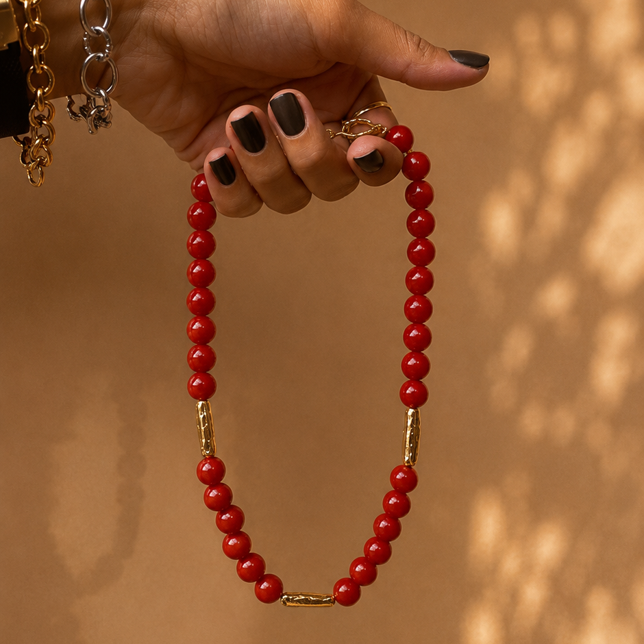 Collar de piedras |  SKYE Rowan | Cornalina | La Veleza