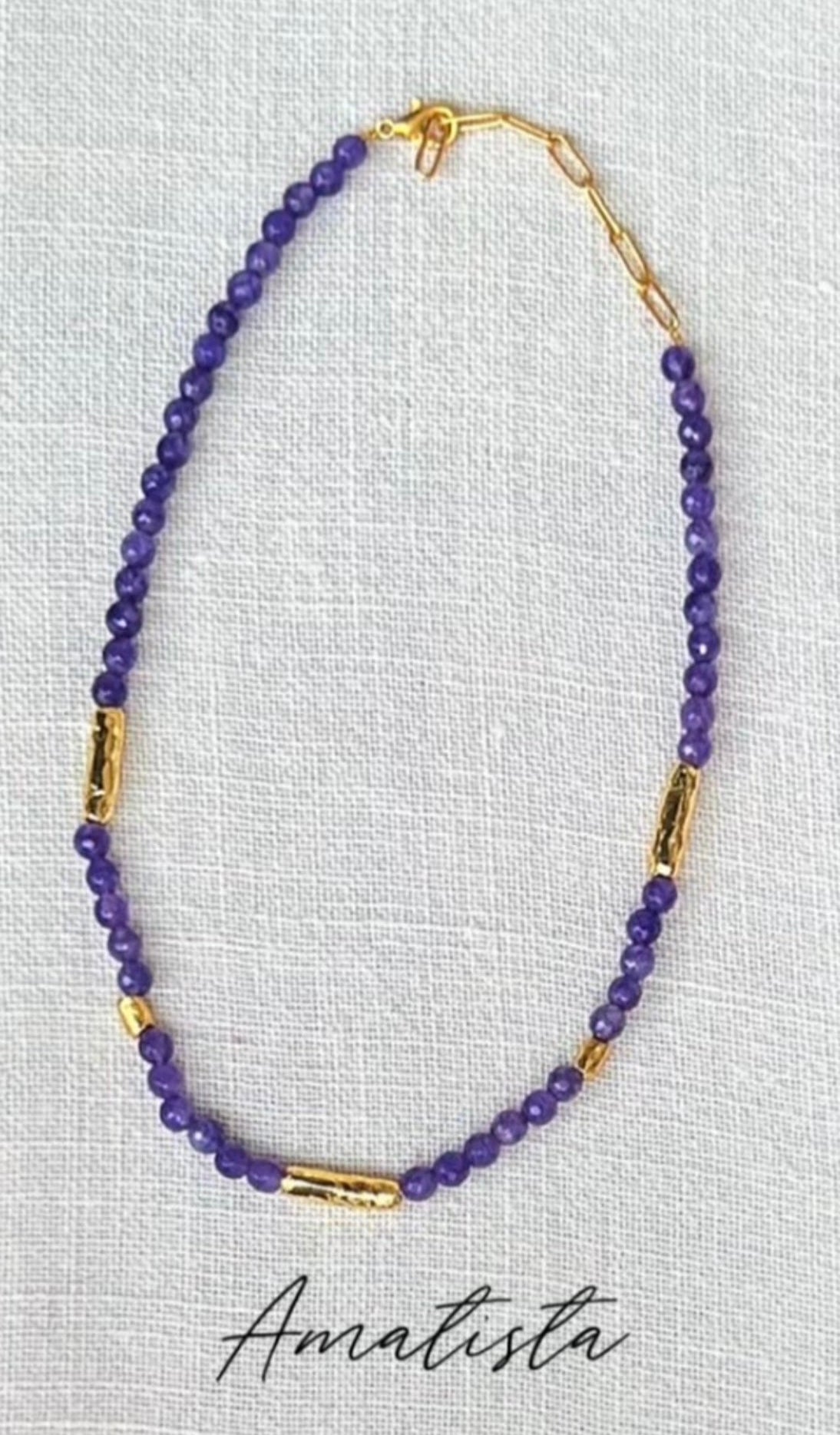 Collar de piedras |  SKYE Silva | Amatistas | La Veleza