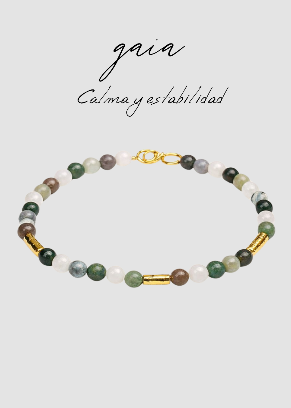 Collar piedras naturales  | SKYE Gaia | Cuarzo y Ágata
